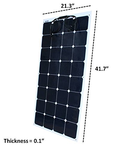 (4 pcs) WindyNation 100W 100 Watt 12V Bendable Flexible Solar Panel Battery Charger w/ Power Sunpower Cells for RV, Boat, Cabin, Off-Grid