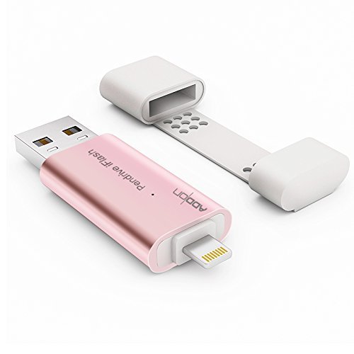 [Apple MFI Certified] Addon Pen Drive iFlash USB 3.0 Interface Flash Drive with Lightning Connector Compatible to All iPod /iPhone /iPad & & Computers(32GB Rose gold)