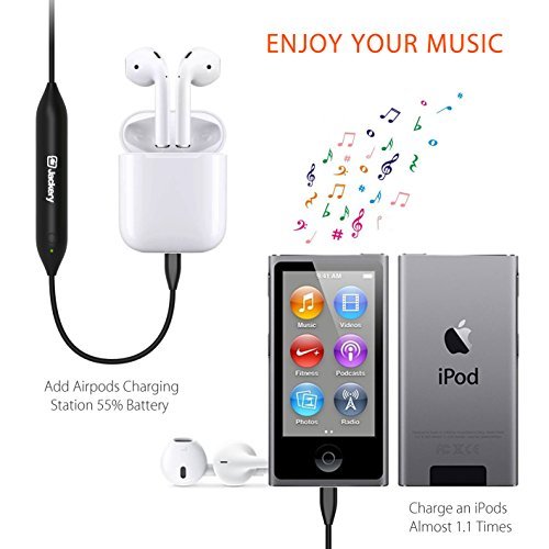 [Apple MFI Certified] Jackery Jewel Lightning Power Cable with Built-In Compact External Portable Charger, Cable & Battery Combo for Your iPhones, iPod Nano and AirPods (2016 iF Award Winner)