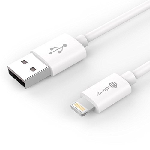 [Apple MFi Certified] iClever BoostLink 3.3ft / 1m Premuim Lightning to USB Cable with Ultra Compact Connector Head for iPhone, iPad and iPod, White