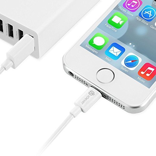 [Apple MFi Certified] iClever BoostLink 3.3ft / 1m Premuim Lightning to USB Cable with Ultra Compact Connector Head for iPhone, iPad and iPod, White