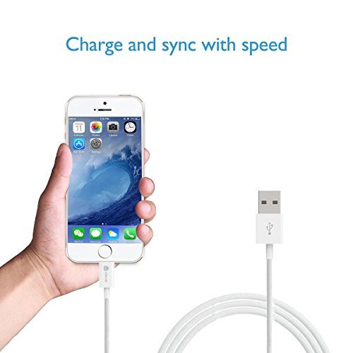 [Apple MFi Certified] iClever BoostLink 3.3ft / 1m Premuim Lightning to USB Cable with Ultra Compact Connector Head for iPhone, iPad and iPod, White