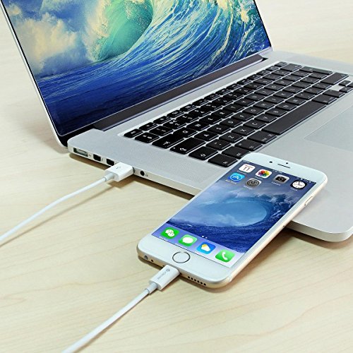 [Apple MFi Certified] iClever BoostLink 3.3ft / 1m Premuim Lightning to USB Cable with Ultra Compact Connector Head for iPhone, iPad and iPod, White