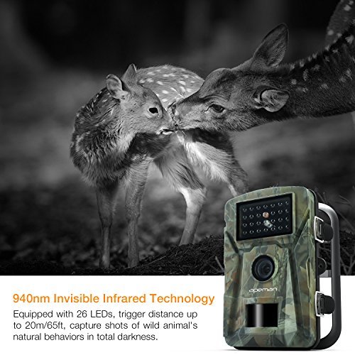 【Upgraded】APEMAN Trail Camera 12MP 1080P 2.4" LCD Game&Hunting Camera with 940nm Upgrading IR LEDs Night Vision up to 65ft/20m IP66 Spray Water Protected Design