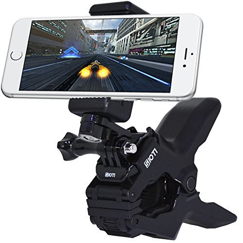 [Upgraded]SIOTI Jaws Flex Clamp Mount with Adjustable Goose Neck for GoPro Hero 6, 5, 4, Session, 3+, 3, 2, 1 Cameras,Action Cameras and iPhoneX,8,8 Plus,7,7 Plus,6S,6S Plus and Other Smartphone