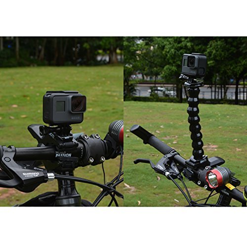 [Upgraded]SIOTI Jaws Flex Clamp Mount with Adjustable Goose Neck for GoPro Hero 6, 5, 4, Session, 3+, 3, 2, 1 Cameras,Action Cameras and iPhoneX,8,8 Plus,7,7 Plus,6S,6S Plus and Other Smartphone