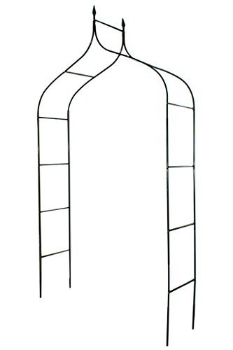 1.Go Gothic Steel Garden Arch, 8'3" High x 4'5" Wide, Garden Arbor for Various Climbing Plant, Outdoor Garden Lawn Backyard
