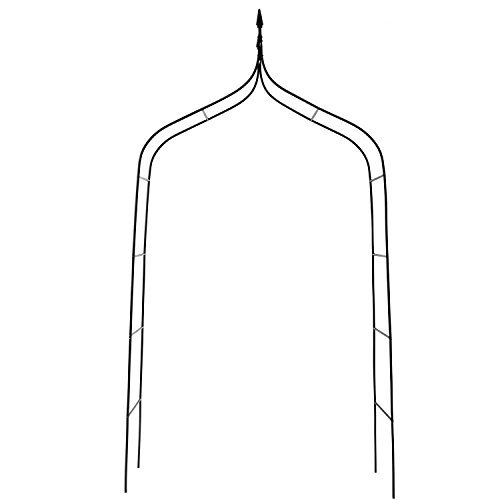 1.Go Gothic Steel Garden Arch, 8'3" High x 4'5" Wide, Garden Arbor for Various Climbing Plant, Outdoor Garden Lawn Backyard