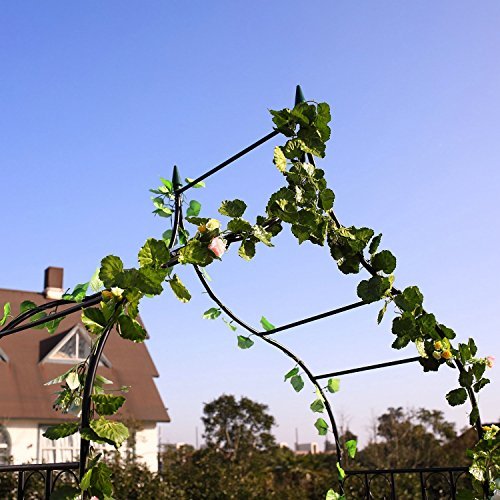 1.Go Gothic Steel Garden Arch, 8'3" High x 4'5" Wide, Garden Arbor for Various Climbing Plant, Outdoor Garden Lawn Backyard