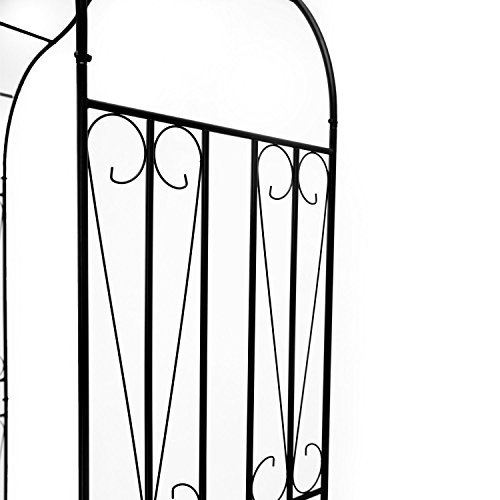 1.Go Gothic Steel Garden Arch, 8'8" High x 4'5" Wide, Garden Arbor for Various Climbing Plant, Outdoor Garden Lawn Backyard