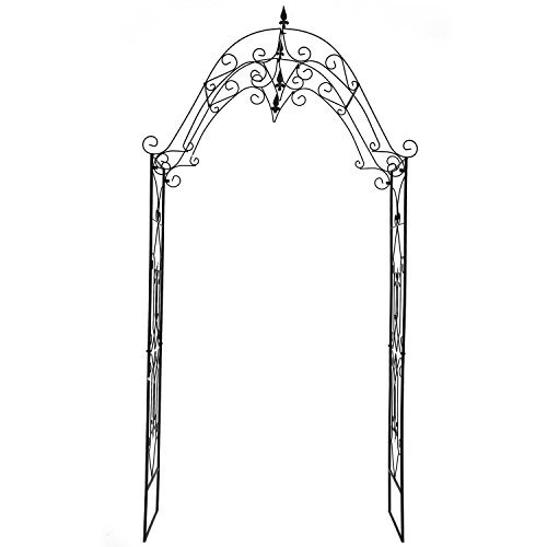 1.Go Steel Garden Arch, 8'1" High x 4'2" Wide, Garden Arbor for Various Climbing Plant, Outdoor Garden Lawn Backyard