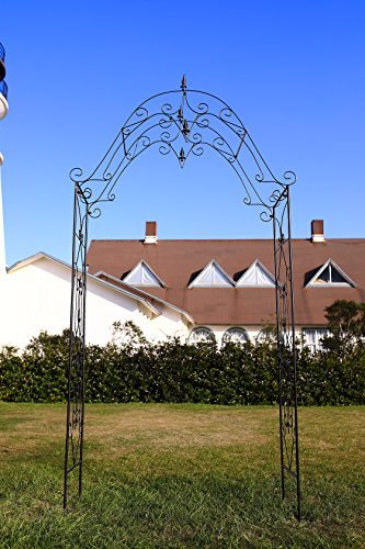 1.Go Steel Garden Arch, 8'1" High x 4'2" Wide, Garden Arbor for Various Climbing Plant, Outdoor Garden Lawn Backyard