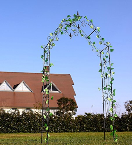 1.Go Steel Garden Arch, 8'1" High x 4'2" Wide, Garden Arbor for Various Climbing Plant, Outdoor Garden Lawn Backyard