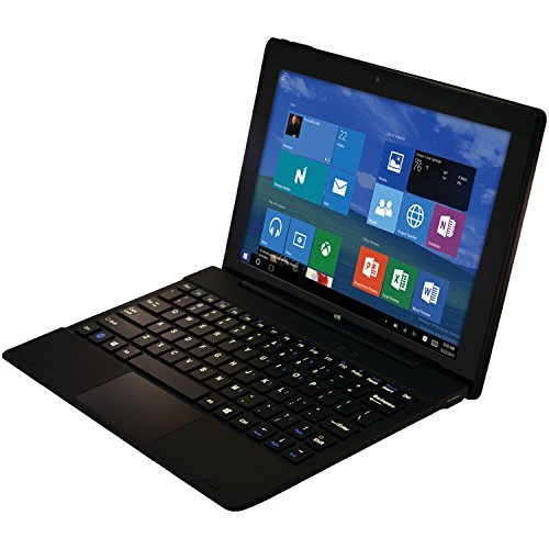 10-Inch Windows 10.1 Quad Core Tablet with Detachable and Reversible IPS Touch Screen and Keyboard, Bluetooth 4.0