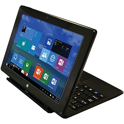 10-Inch Windows 10.1 Quad Core Tablet with Detachable and Reversible IPS Touch Screen and Keyboard, Bluetooth 4.0