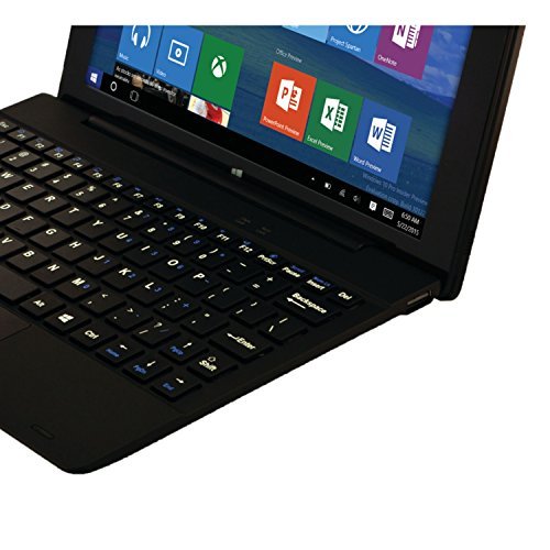 10-Inch Windows 10.1 Quad Core Tablet with Detachable and Reversible IPS Touch Screen and Keyboard, Bluetooth 4.0