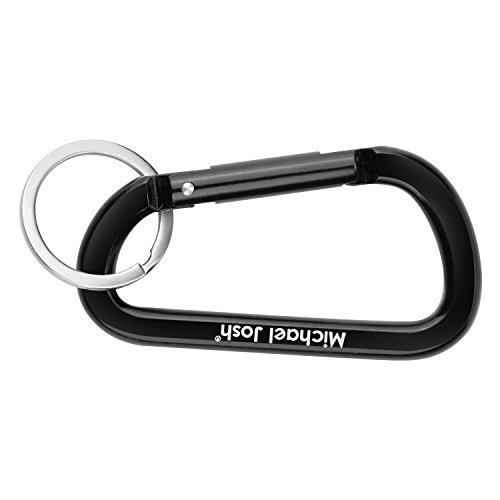 10PCS 3"/8CM Aluminum Carabiner Clips,Premium Durable D-Ring Caribeaner with Keyring for Home RV Camping Fishing Hiking Traveling Backpack and Keychain