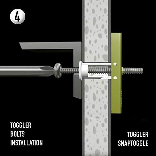 12 Pieces TOGGLER SNAPTOGGLE Drywall Anchor with included bolts for 1/4-20 Fastener size; holds 80 pounds each by TOGGLER