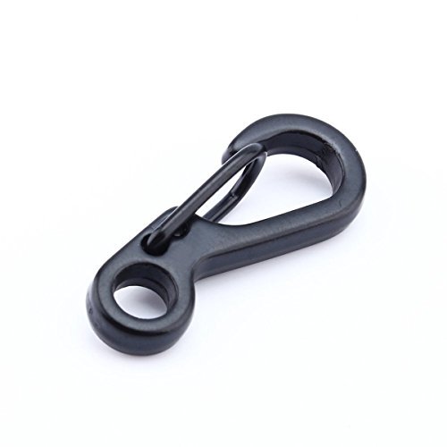 12pcs/Lot Black Mini SF Carabiners Spring Backpack Clasps EDC Keychain Carabiner for Climbing Camping Bottle Hooks Paracord Tactical Survival Gear by Ontrip®