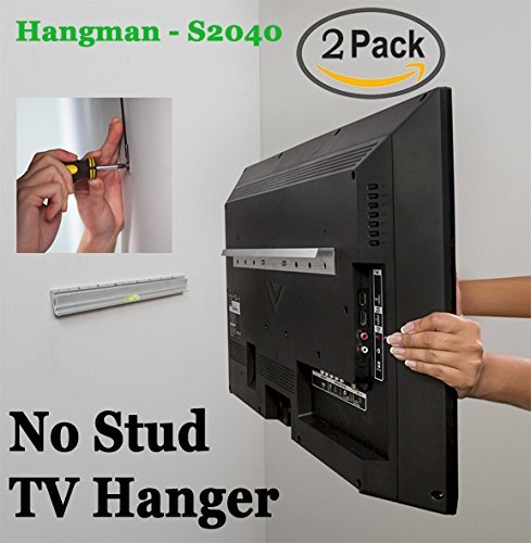 2 Pack Kit | Hangman Products - No Stud TV Hanger | Mount TVs up to 55-Inch (S2040A)