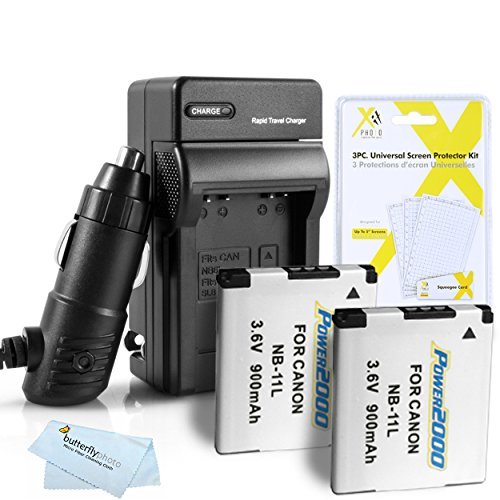 2 Pack Replacement NB-11L Battery And Charger Kit For Canon Powershot ELPH 180, ELPH 190 IS, ELPH 150 IS, 170 IS, ELPH 340 HS, SX400 IS, ELPH 160, SX410 IS, SX420 IS, ELPH 350 HS, ELPH 360 HS Digital Camera