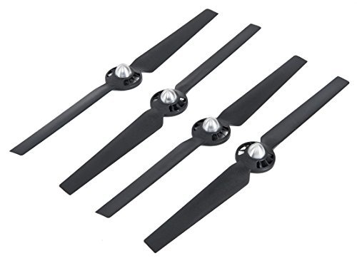 2 Pack Yuneec Black Propeller Sets / Rotor Blades A and B (YUNQ4K115A) (YUNQ4K115B), For Q500 4K, Q500, Q500+ Quadcopter, Clockwise and Counter-Clockwise Rotation