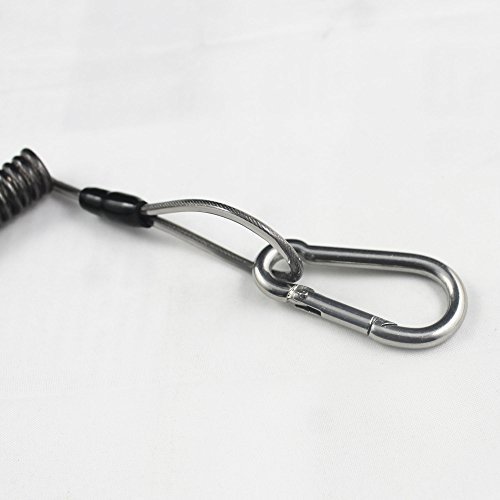 2 X Boating Kayak Camping Fishing Pliers Lanyard Coiled Tether Retractable Steel Coil Lanyard Flexible Lanyard Fishing Tool Tether