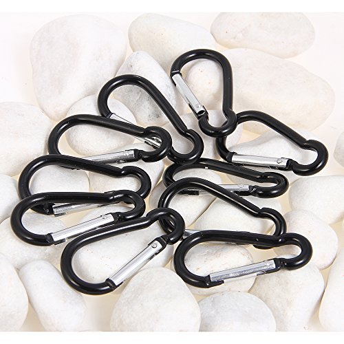 20PCS 2.5"/6CM Aluminum Carabiner Clip,Durable Spring-loaded Keychain Hook Pack for Home,Rv, Camping, Fishing, Hiking, Traveling and Key Chain(PACK/20PCS)