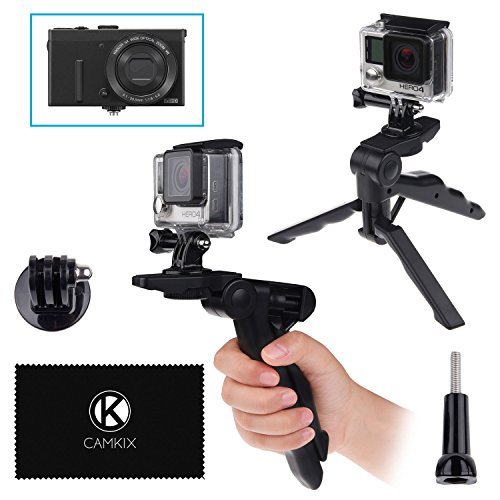 2in1 Pistol Handgrip and Tabletop Tripod - For GoPro Hero 5, 4, Black, Session, Hero 4, Session, Black, Silver, Hero+ LCD, 3+, 3, 2, 1 and other Digital Cameras with a Tripod Connection