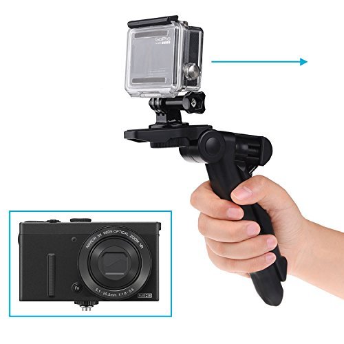 2in1 Pistol Handgrip and Tabletop Tripod - For GoPro Hero 5, 4, Black, Session, Hero 4, Session, Black, Silver, Hero+ LCD, 3+, 3, 2, 1 and other Digital Cameras with a Tripod Connection