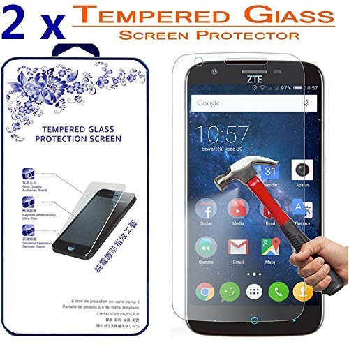 2x For ZTE Grand X3 Z959 Ballistic [Tempered Glass] Screen Protector (For ZTE Grand X3 Z959)