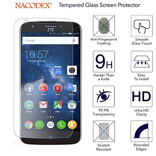 2x For ZTE Grand X3 Z959 Ballistic [Tempered Glass] Screen Protector (For ZTE Grand X3 Z959)