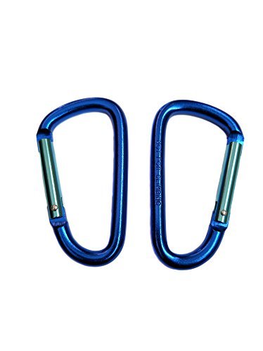 3" Aluminum Carabiner D Shape Buckle Pack, Keychain Clip, Spring Snap Key Chain Clip Hook Buckle