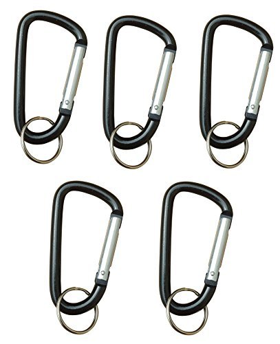 3 Inch Aluminum D Shaped Carabiners 5 Pack