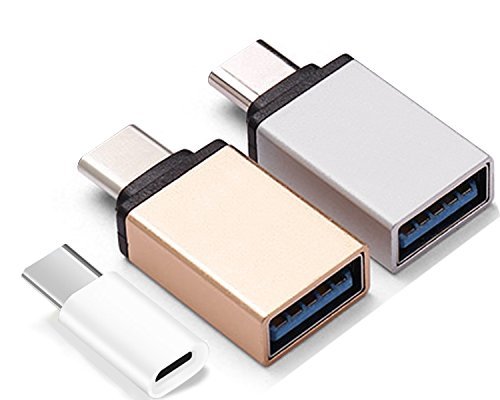 3 Pack USB Type C Adapter,Alled 2 Pcs USB-C to USB 3.0 and a USB-C to Micro USB for Galaxy S8 S8+, MacBook, ChromeBook Pixel, HTC 10, Nexus 5X, Nexus 6P, OnePlus 2 and More (3 Pack USB Type C Adapter)