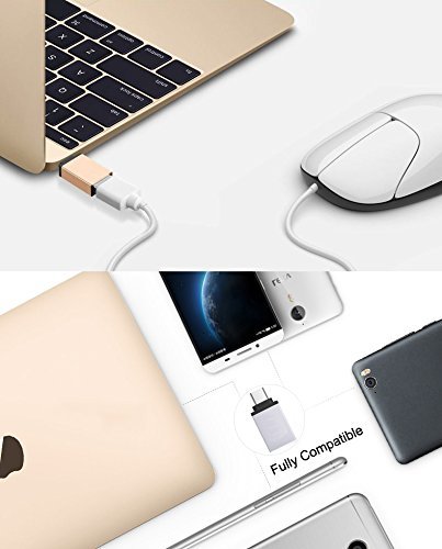 3 Pack USB Type C Adapter,Alled 2 Pcs USB-C to USB 3.0 and a USB-C to Micro USB for Galaxy S8 S8+, MacBook, ChromeBook Pixel, HTC 10, Nexus 5X, Nexus 6P, OnePlus 2 and More (3 Pack USB Type C Adapter)
