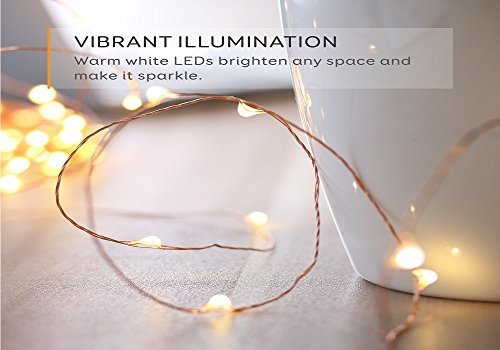 33 ft White LED Decorative Lights, Eufy Starlit String Light, Indoor and Outdoor , IP65 Water-Resistant, Decoration for Bedroom, Patio, Holiday, Wedding, and Party ( Copper Wire )