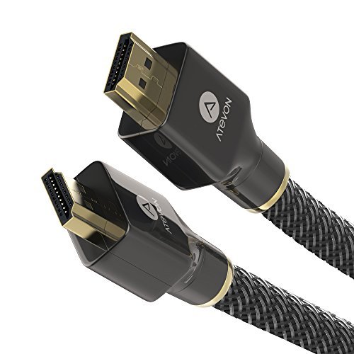 4K HDMI Cable 6ft - Atevon High Speed HDMI 2.0 Cable 18Gbps [Supports 4K HDR, 3D, 2160P, 1080P, Ethernet] - 28AWG Braided HDMI Cord - Audio Return(ARC) for TV, Blu-ray Player, PC, Xbox 360/One, PS4/3