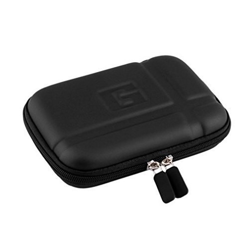 5" Inch Hard Carrying Case Travel GPS Protective Bag Cover Pouch Shell Zipper Case For 5" 5.2" TomTom Garmin Nuvi Magellan RoadMate Tomtom GPS Devices Black