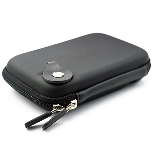 5" Inch Hard Carrying Case Travel GPS Protective Bag Cover Pouch Shell Zipper Case For 5" 5.2" TomTom Garmin Nuvi Magellan RoadMate Tomtom GPS Devices Black