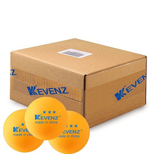 50-Pack KEVENZ 3-Star 40mm Orange Table Tennis Balls,Advanced Ping Pong Ball