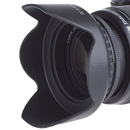 55mm and 58mm Digital Tulip Flower Lens Hood for Nikon D5600, D3400 DSLR Camera with Nikon 18-55mm f/3.5-5.6G VR AF-P DX and Nikon 70-300mm f/4.5-6.3G ED