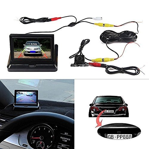 5inch TFT16:9 High definition panel LCD Monitor and waterproof car rear view camera assembly,backup rear view camera and LCD monitor parking system