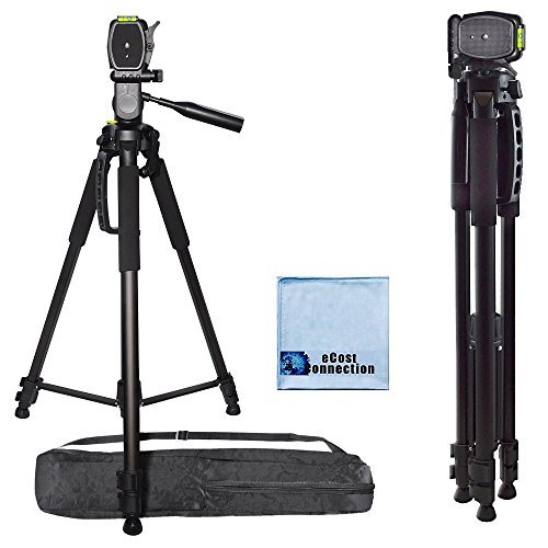 72 Inch Elite Series Professional, Full Size Camera Tripod for Canon, Nikon, Sony, Samsung, Olympus, Panasonic & Pentax + eCost Microfiber Cloth