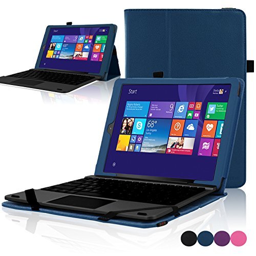 ACdream RCA Cambio W101 Case, Protective Premium PU Leather Cover Case for RCA 10.1" 2in1 Tablet 32GB Quad Core Windows 8.1 / 10.1 Tablet Model W101 (2015 Version), Dark Blue