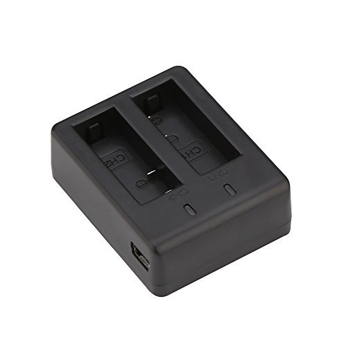 AKASO 2 x 1050mAh Rechargeable Action Camera Battery with USB Dual Charger for AKASO EK7000 EK5000/ Dragon Touch Vision 3