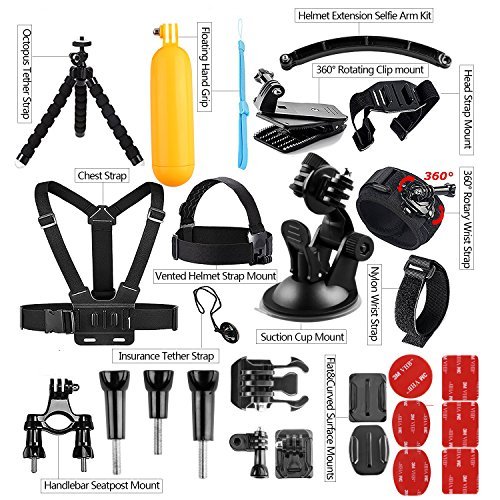 AKASO Outdoor Sports Action Camera Accessories Kit for Gopro Hero Session AKASO EK7000 CAMPARK Go Pro Hero 5 in Swimming Any Other Outdoor Sports