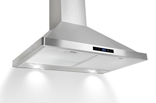 AKDY 30" Kitchen Wall Mount Stainless Steel Touch Panel Control Range Hood AZ63175S Stove Vents