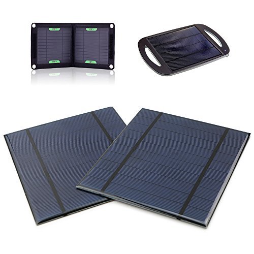 ALLPOWERS 2.5W 5V/500mAh Mini Encapsulated Solar Cell Epoxy Solar Panel DIY Battery Charger Kit for Battery Power 130x150mm (Solar Panel Only)