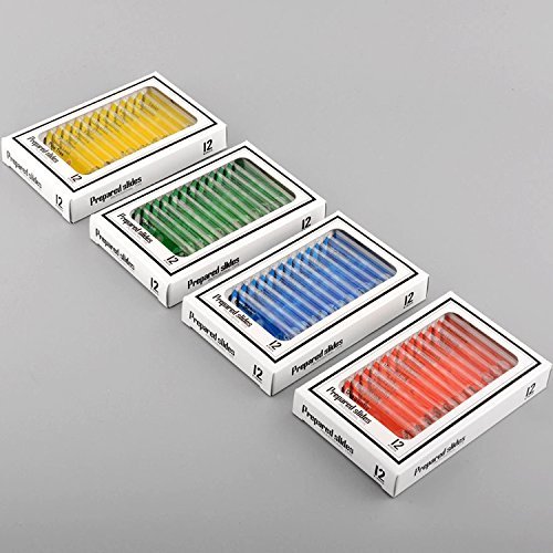 AMSCOPE-KIDS 48pcs Kids Plastic Prepared Microscope Slides of Animals Insects Plants Flowers Sample Specimens for Stereo Microscopes